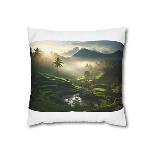 "Bali Bliss Pillow Case: Tropical Escape"
