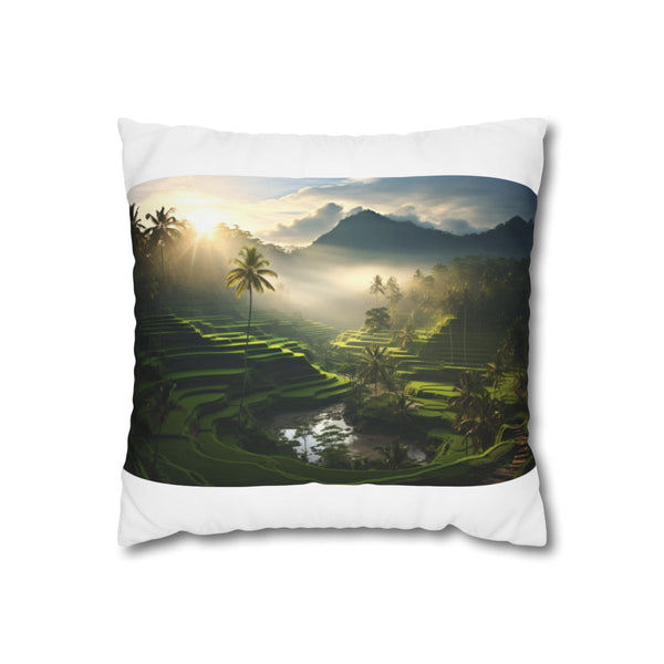 "Bali Bliss Pillow Case: Tropical Escape"