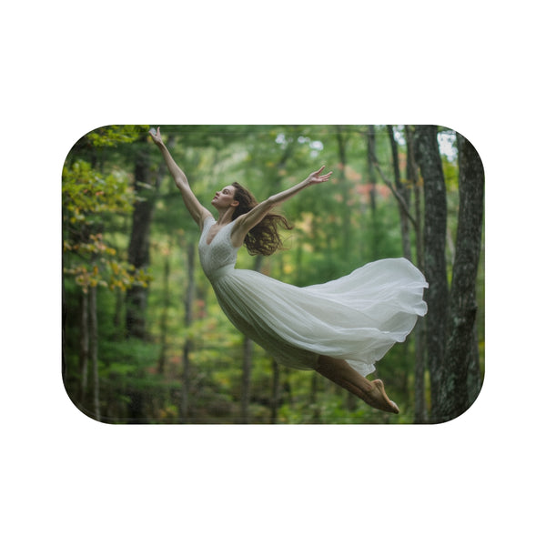 Ballet Dancer Spinning Through Gravity (Edition IV) — Memory Foam Bath Mat — Top-Down Memory Foam Bath Mat View
