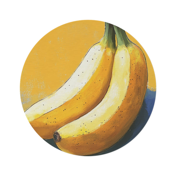 "Banana Watercolor Dream Round Rug"