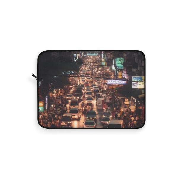 Bangkok Nights Laptop Sleeve: Bold, Bright, Busy