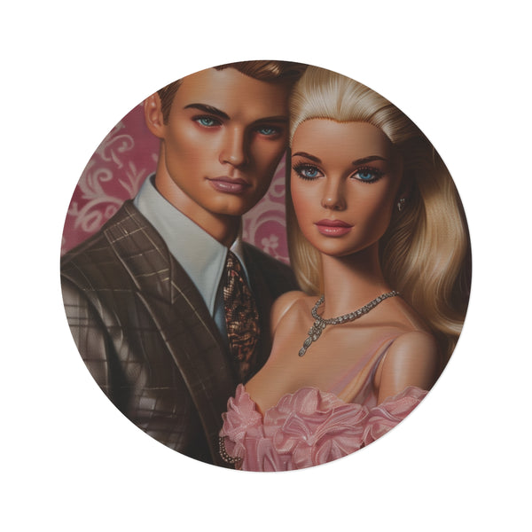 "Barbie & Ken Painted Rug"