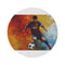 "Barcelona Dribbling Masterpiece Round Rug"