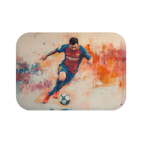"Barcelona Dribbling Messi Bath Mat"