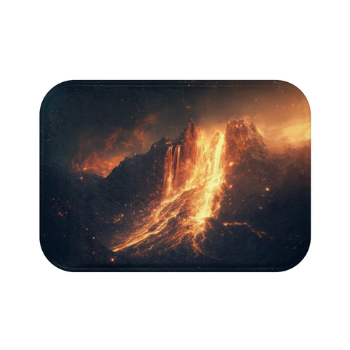 Bath Mat: Waterfall Fire Mountain