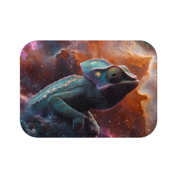 Bath Mat with Chameleon Design