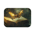 Celestial Moth Ancient Sanctuary — Non-Slip Bath Mat — Top-Down Velvet Microfibre Artwork View
