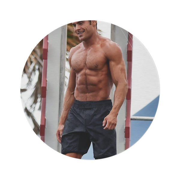 "Baywatch Beach Round Rug"