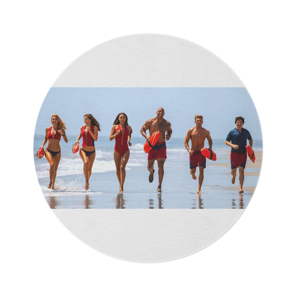 Baywatch Cast Round Rug: Dive In!