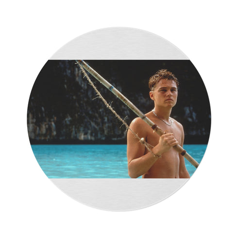 "Beach Leonardo DiCaprio Round Rug"