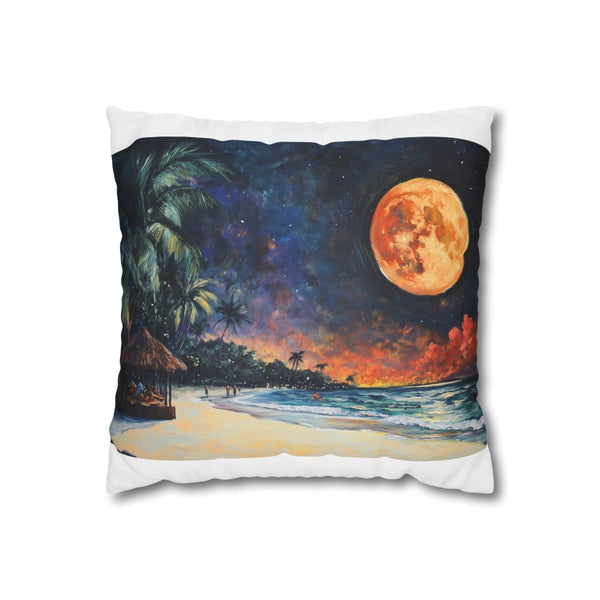 "Beach Night Full Moon Pillowcase"