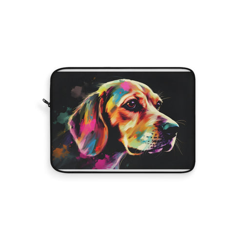 "Beagle Bliss Laptop Sleeve: Pawsitively Adorable"