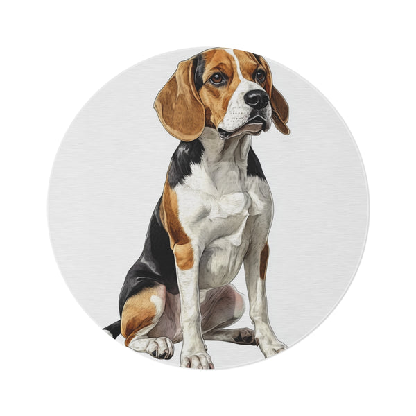 "Beagle Bliss Round Rug"