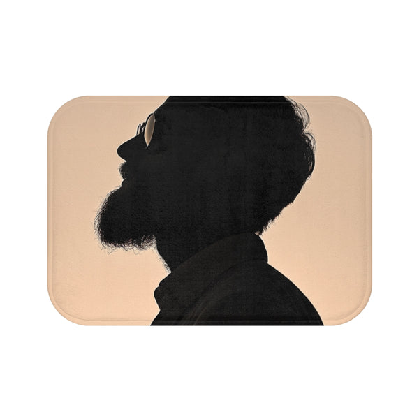 "Bearded Man Silhouette Ombre Mat"