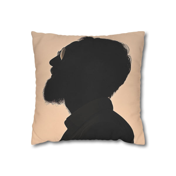 "Bearded Man Silhouette Ombre Pillowcase"