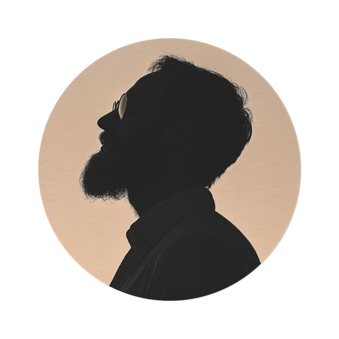 "Bearded Man Silhouette Ombre Rug"