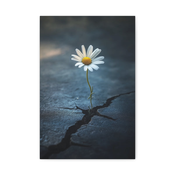 "Beauty in Cracks: Daisy Resilience"