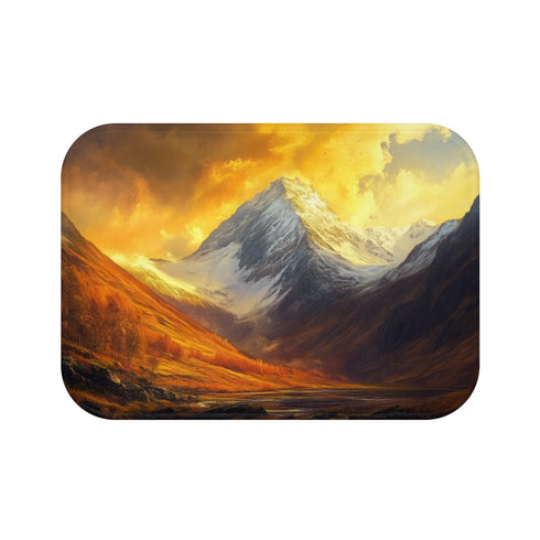 "Ben Nevis Scotland Bath Mat: Evoke the Majesty"
