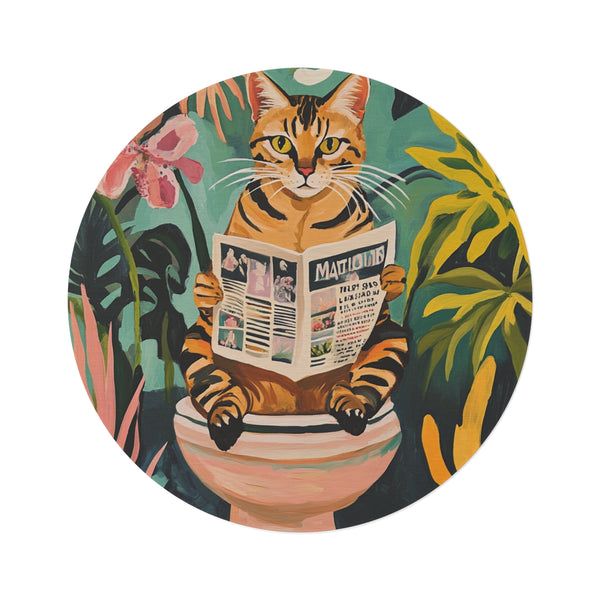 "Bengal Cat Poster Round Rug"