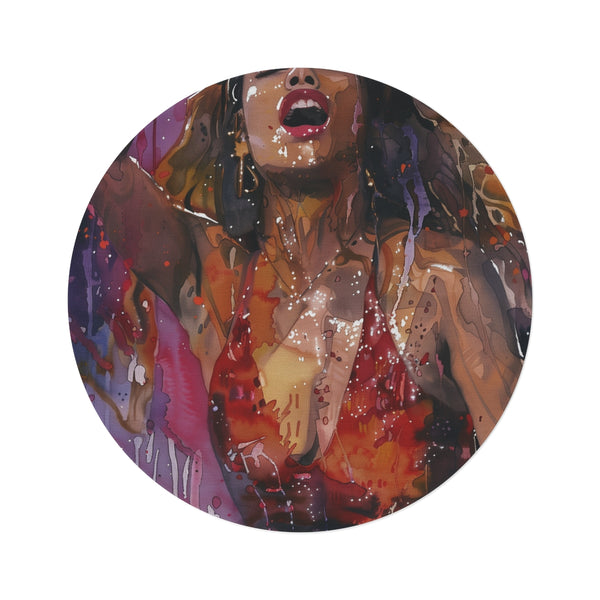 Beyoncé Concert Watercolor Round Rug: Elevate Your Space