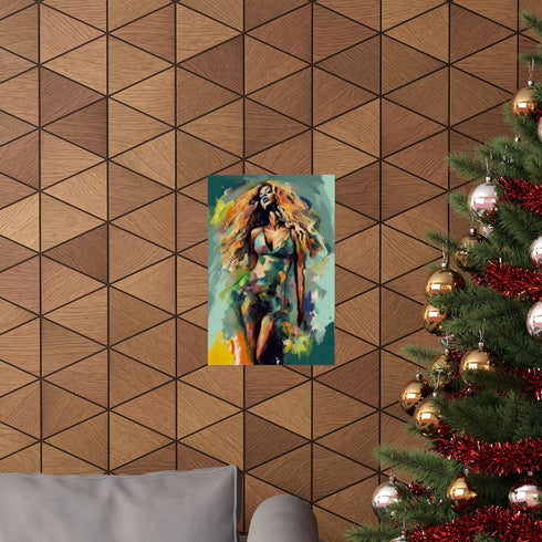 Beyonce poster featuring radiant colors and stunning design for home decor.