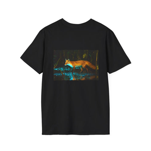 Bioluminescent Fox Swamp Adventure T-Shirt
