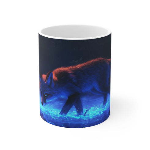Bioluminescent Fox Swamp Coffee Mug