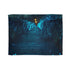 Bioluminescent Vines on a Ghost Bridge Plush Fleece Throw Blanket