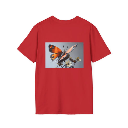Biomechanical Butterfly Metal Flowers T-Shirt
