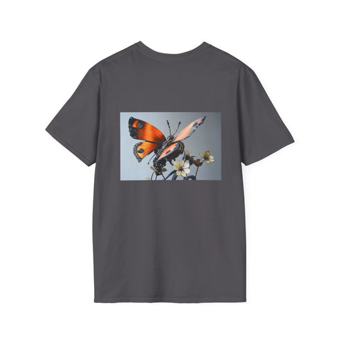 Biomechanical Butterfly Metal Flowers T-Shirt