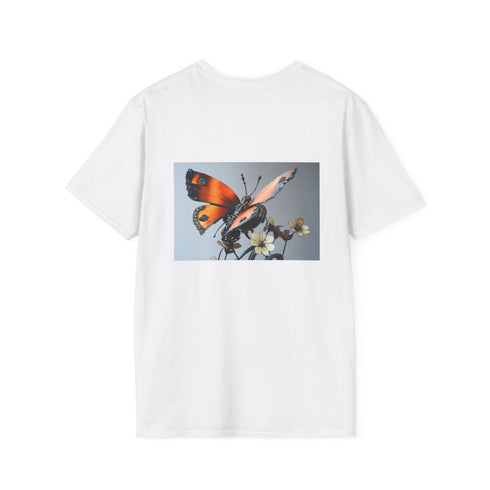 Biomechanical Butterfly Metal Flowers T-Shirt