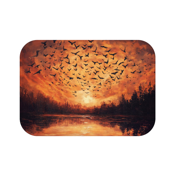 Birds Vortex Crystal Lake BathMat