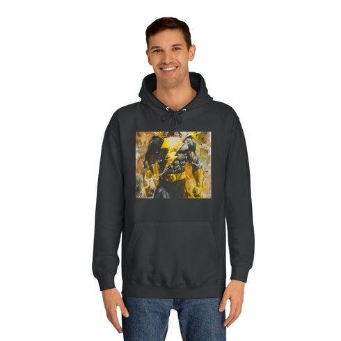 Black Adam Graphic Unisex College Hoodie - Lifestyle Model View