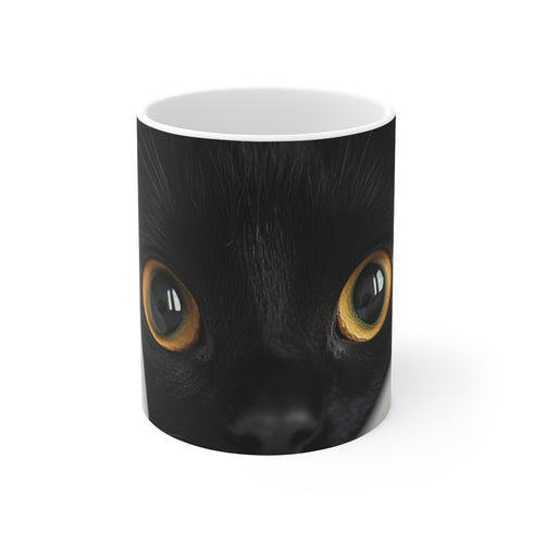 "Black Cat Peekaboo Coffee Mug"