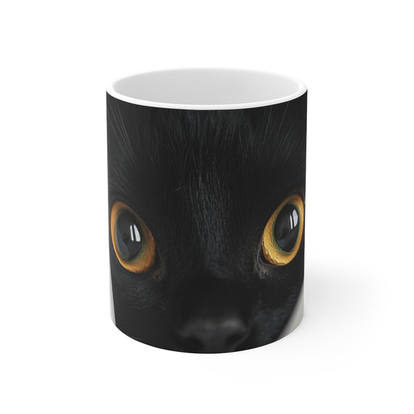 "Black Cat Peekaboo Coffee Mug"