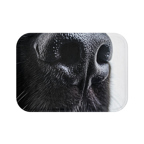 "Black Dog Nose Bath Mat"