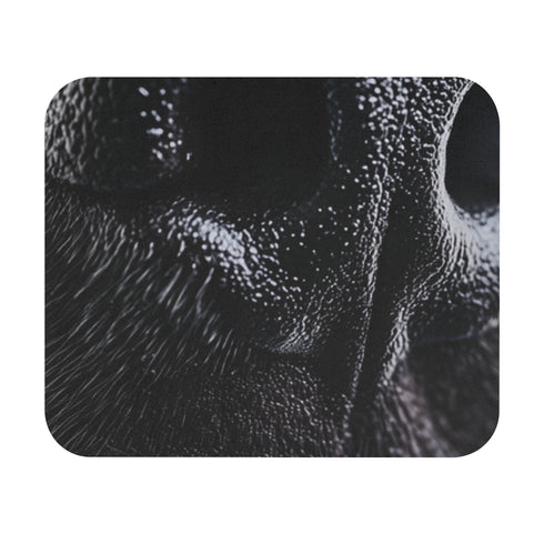 Black Dog Nose Mouse Pad