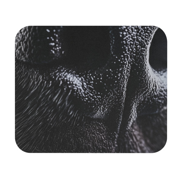 Black Dog Nose Mouse Pad