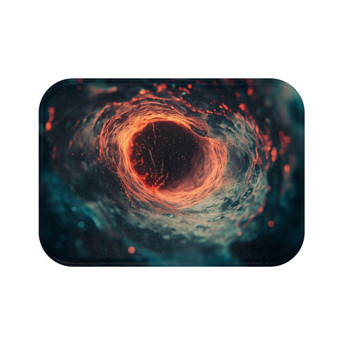 "Black Hole Bath Mat Rug"