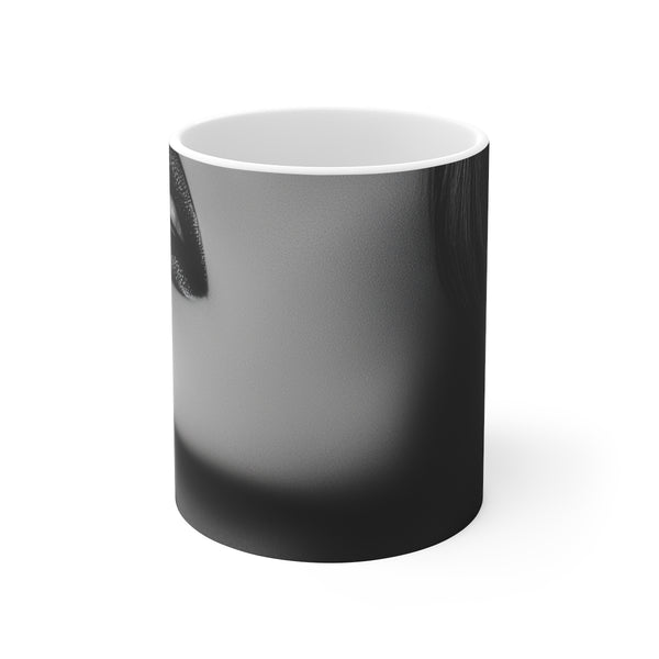 "Black Lana Del Rey Mug: Sophisticated Style for Your Morning Routine"