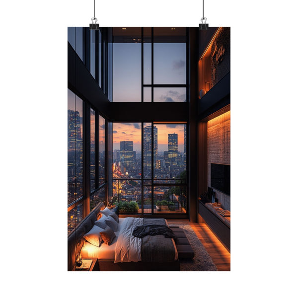 "Black Penthouse Skyscraper: A Realistic Dream"