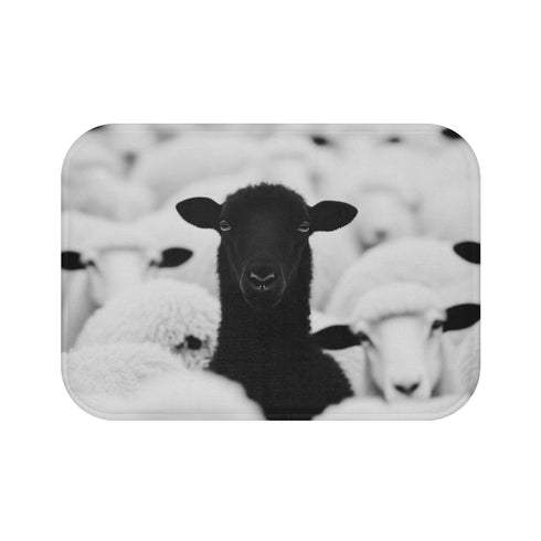 "Black Sheep Dream Bath Mat"