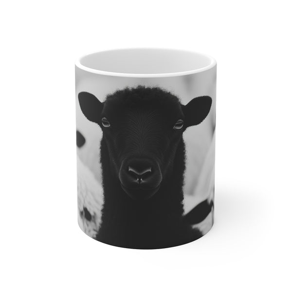 "Black Sheep Photo Mug: Unleash Individuality"