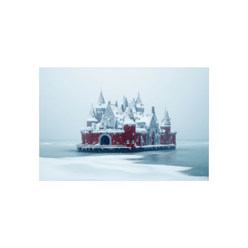 Blizzard Encasing Enchanted Floating Castle