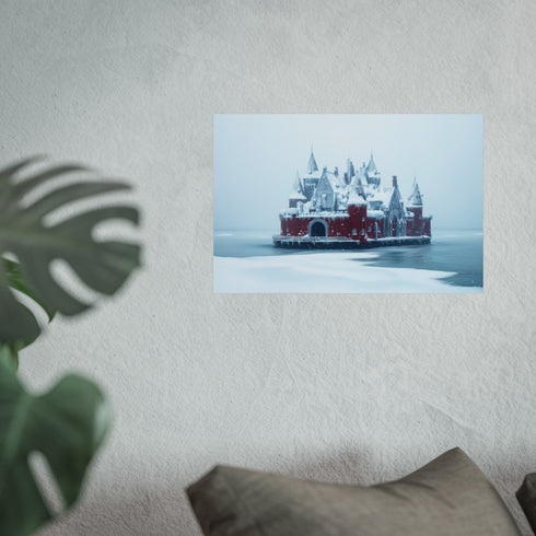 Blizzard Encasing Enchanted Floating Castle