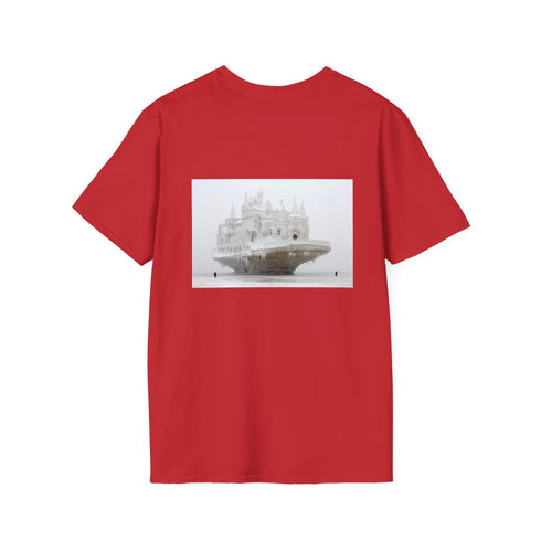 Blizzard Envelops Floating Castle T-Shirt