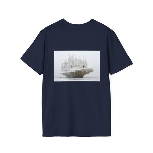 Blizzard Envelops Floating Castle T-Shirt