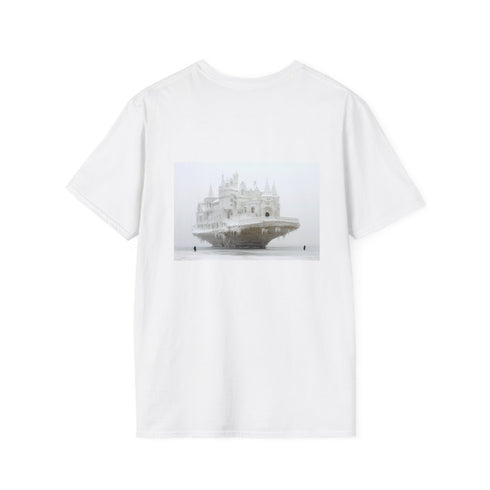 Blizzard Envelops Floating Castle T-Shirt