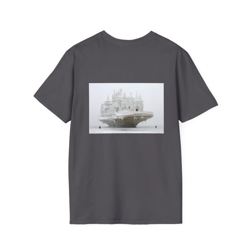 Blizzard Envelops Floating Castle T-Shirt
