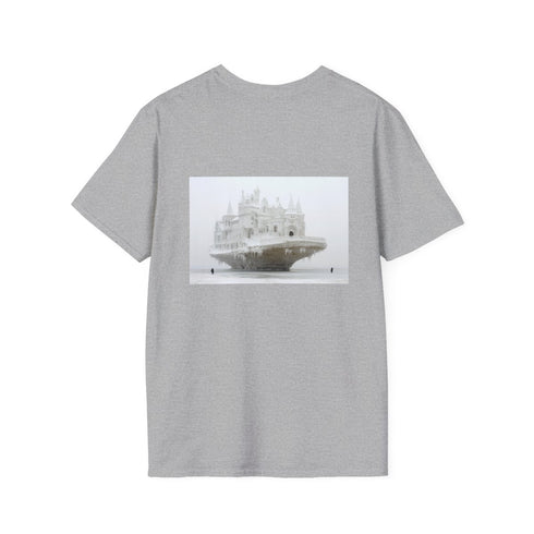 Blizzard Envelops Floating Castle T-Shirt